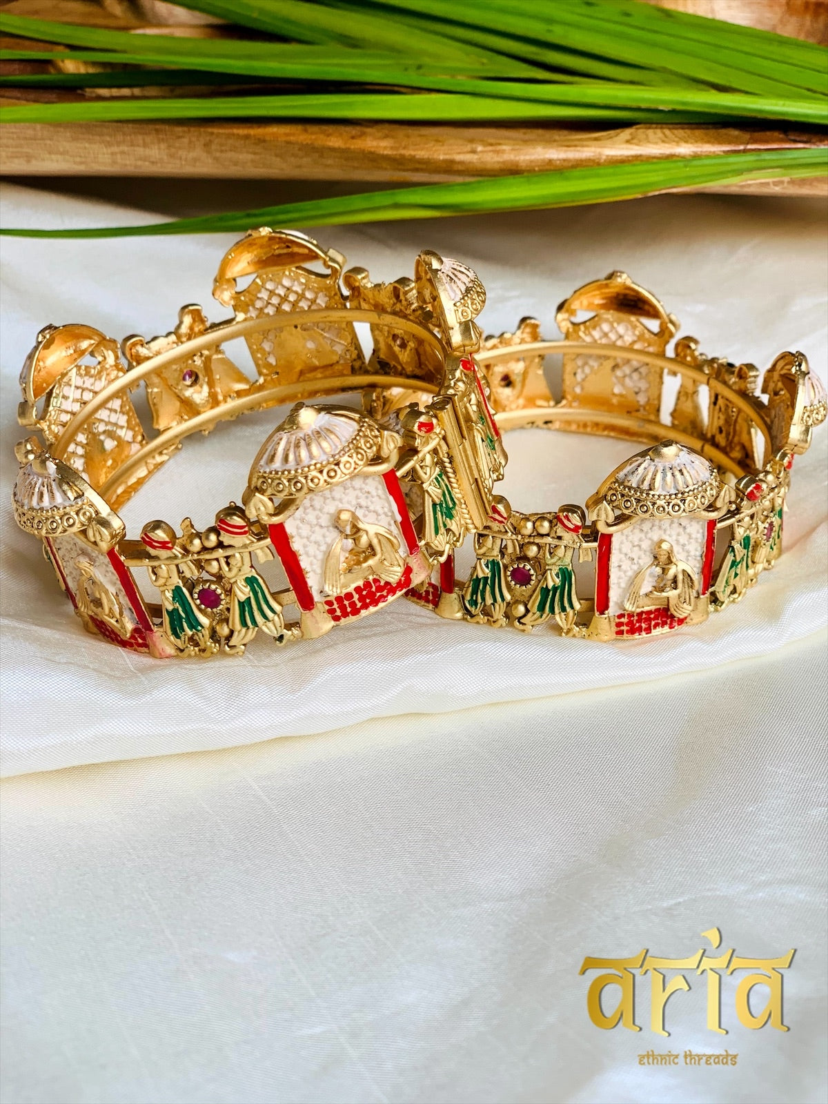 Antique Meenakari Bridal Kada Bangles