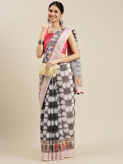 Digital Printed Linen Sarees