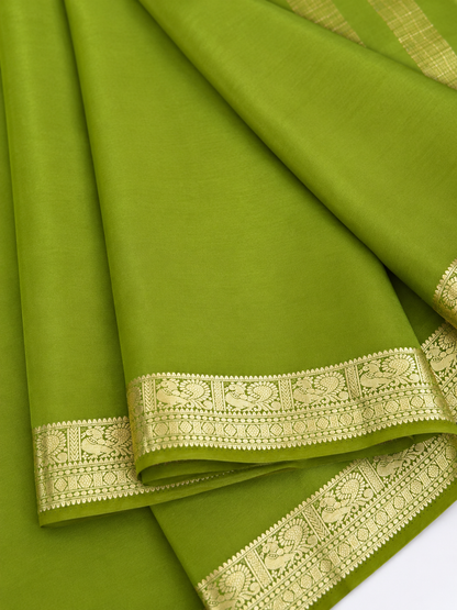 Semi Mysore Silk Saree with Rich Zari Border