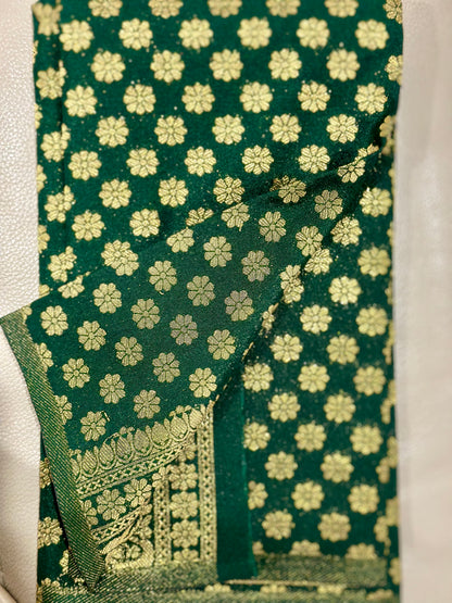 Georgette Banarsi Sarees with Zari Border