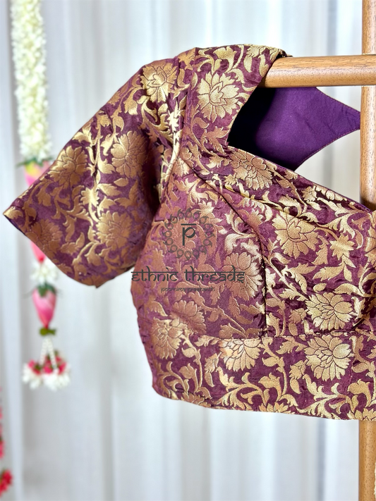 Maroon Banarasi Blouse