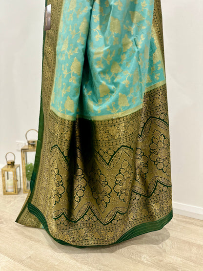 Georgette Banarsi Sarees with Zari Border