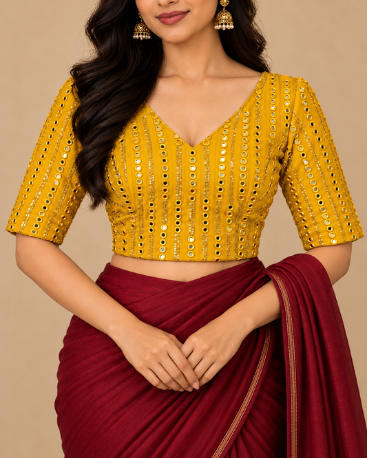 Embroidery And Mirror Work Blouses