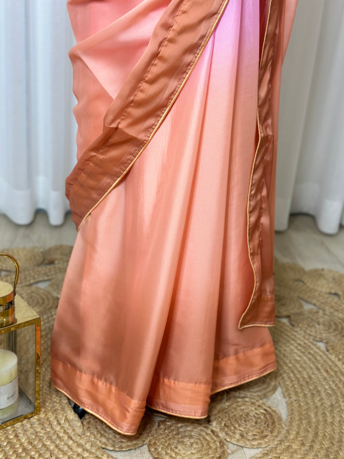 Ombré Shaded Chiffon Saree and Designer Blouse