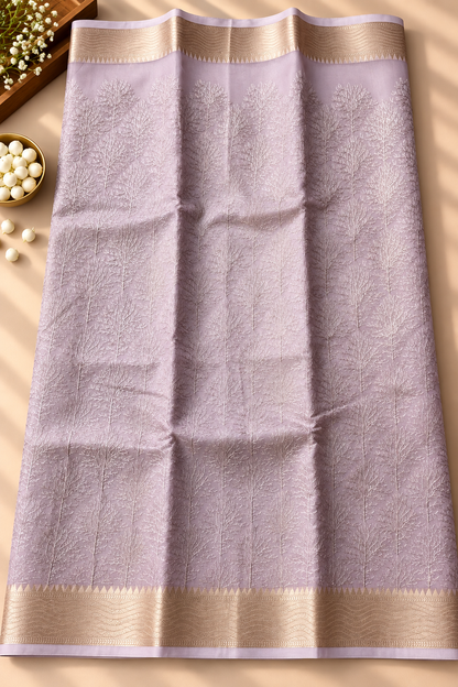 Soft Tissue Saree with Zari Border