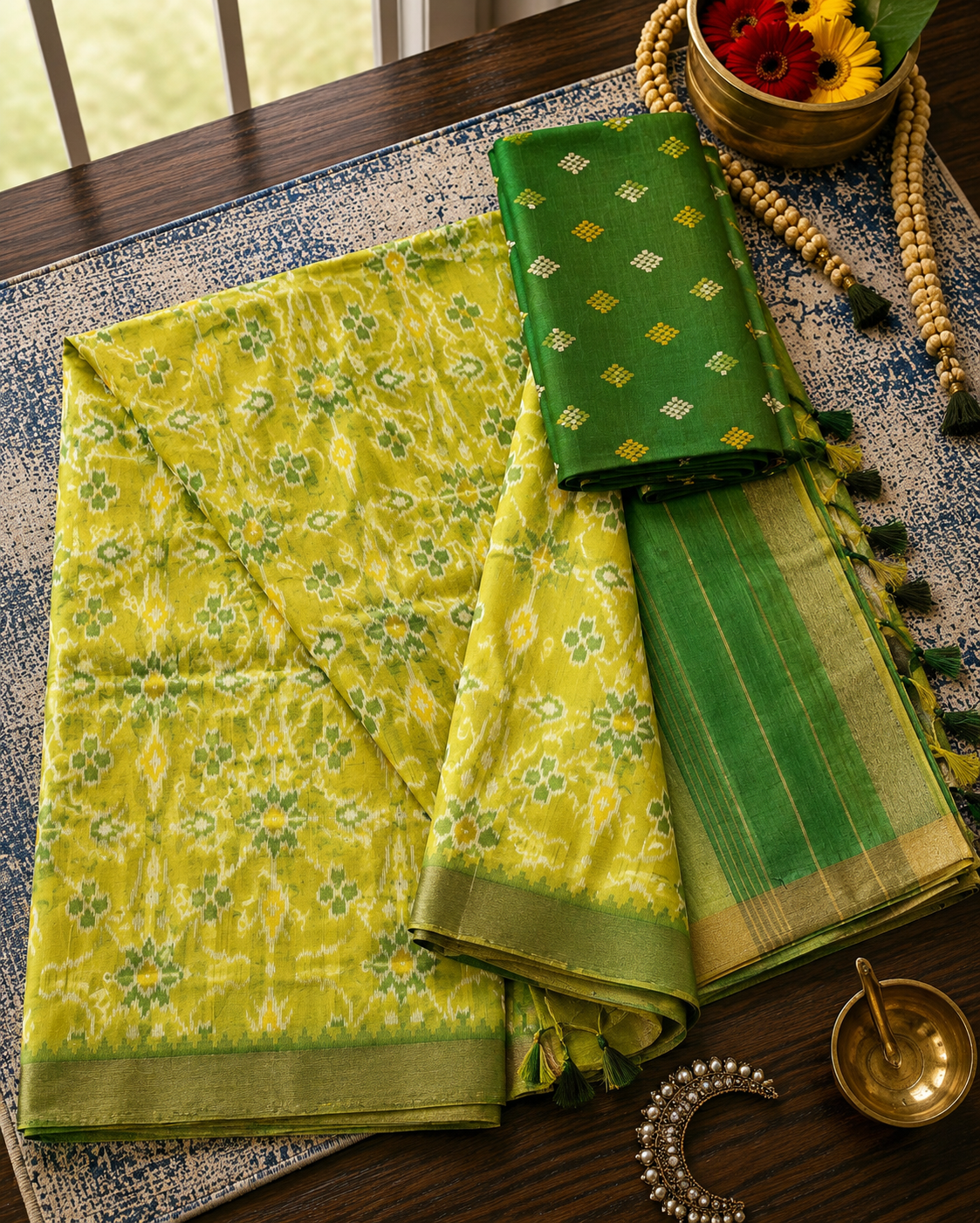 Semi Ikat Pochampally Saree