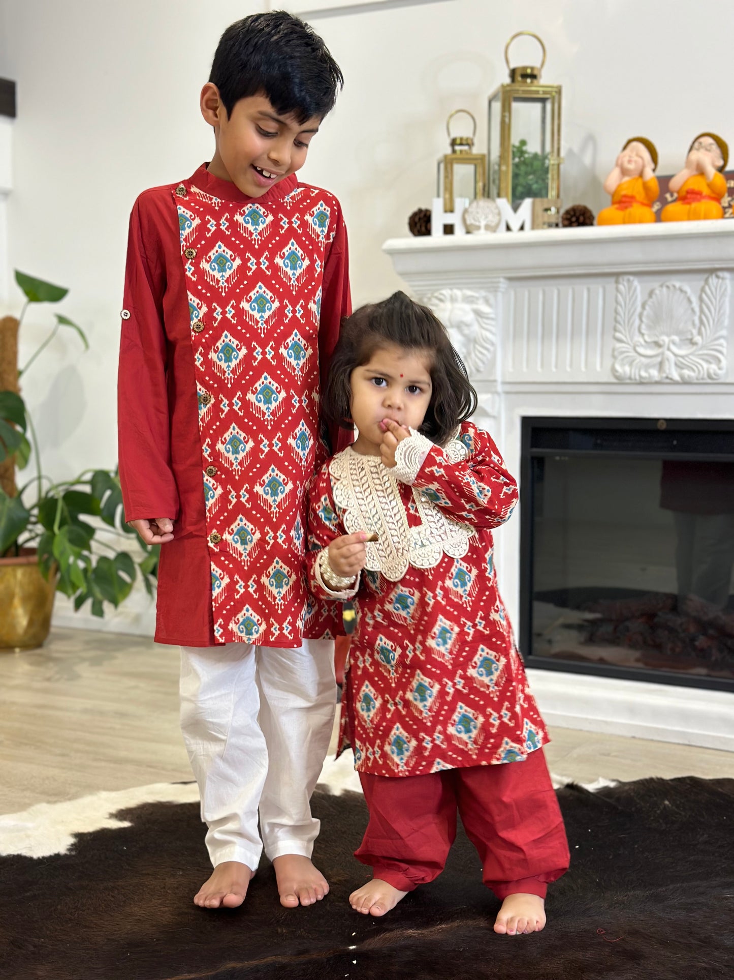 Side Button Kurtha & Pajama