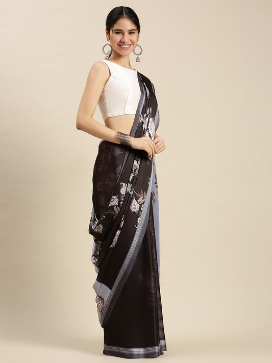 Digital Printed Satin Sarees