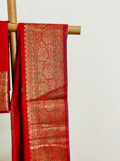 Silk Cotton Saree with Zari Border