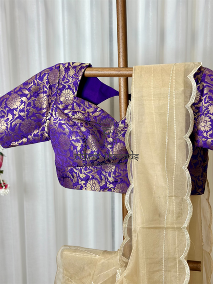 Organza Saree with Banarasi Blouse