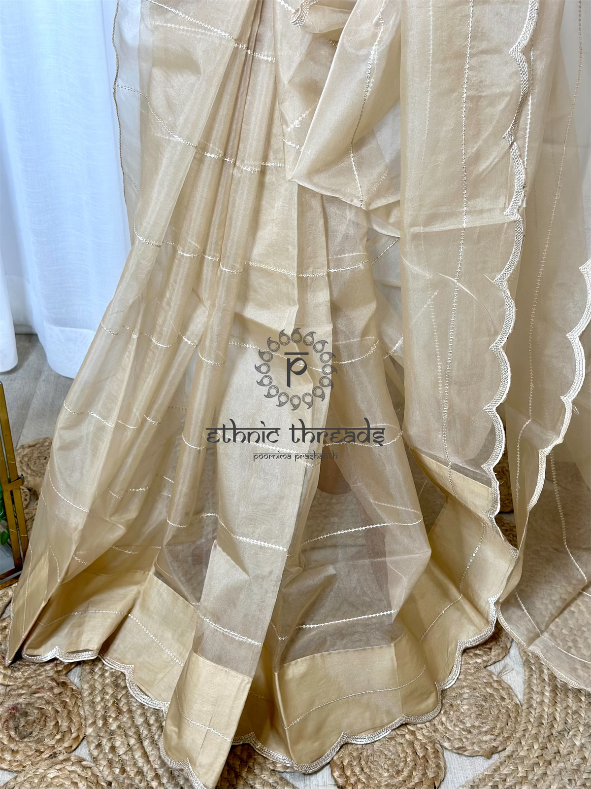 Organza Saree with Banarasi Blouse