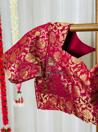 Organza Saree with Banarasi Blouse