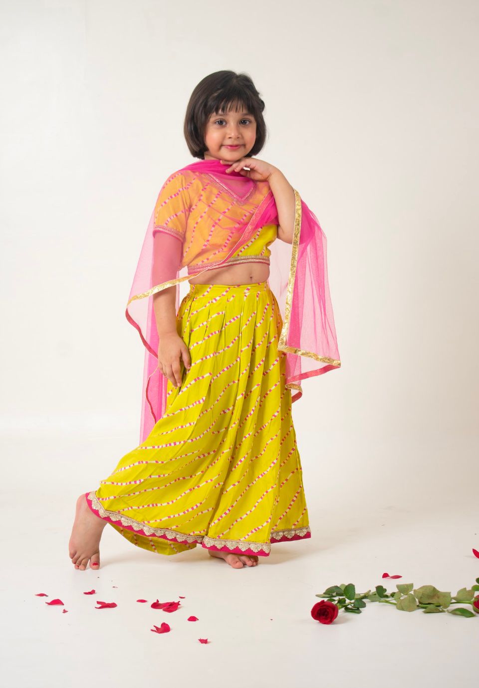 Muslin top With Lehenga