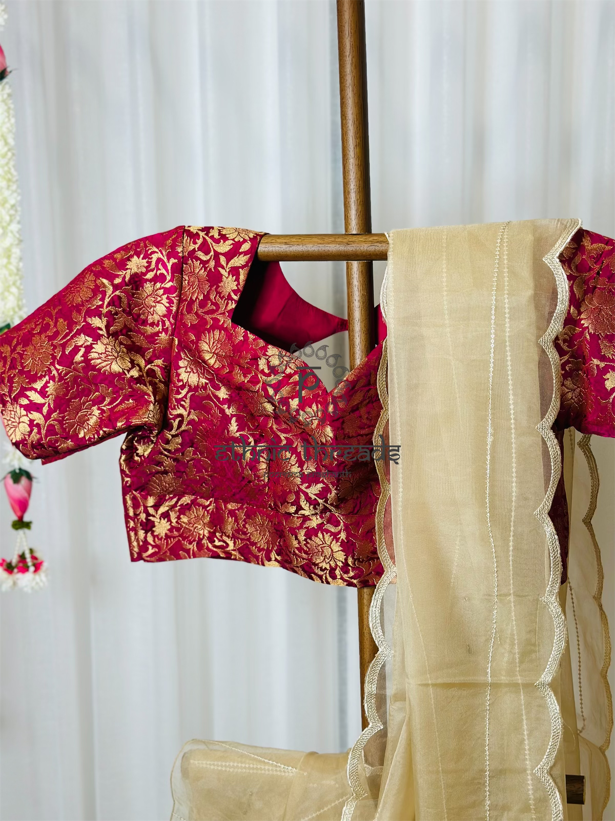 Organza Saree with Banarasi Blouse