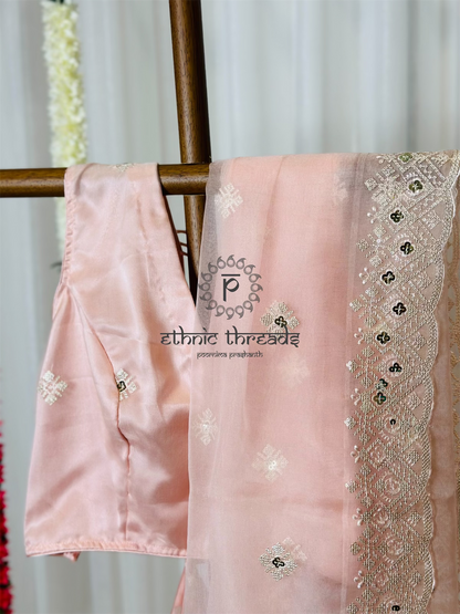 Organza Saree with Embroidery