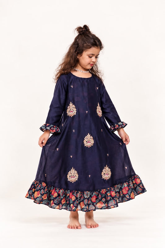 Anarkali Kurti Two Layered Set