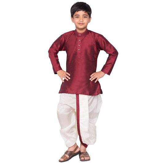 Ethnic Wear- Boys Kurta & Silk Dhothi Set